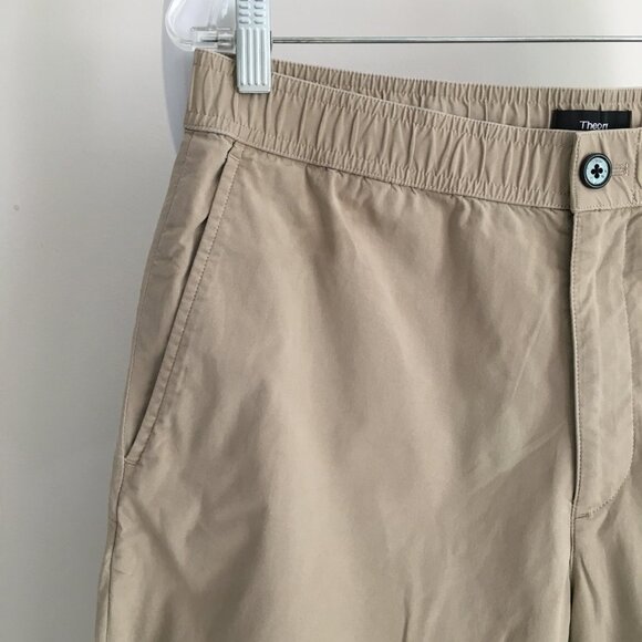 THEORY Beige MAYER Drawstring Waistband Slub Poplin Chinos Pant - Picture 7 of 10